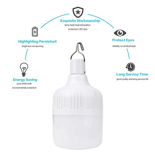 Letour Camping Lantern Dimmable 8800mAh Rechargeable LED Light
| 5 Lighting Modes Portable Emergency Survival Lantern f