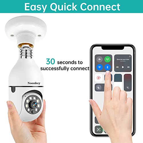 3MP Light Bulb Security Camera for Outdoor Use with Motion Tracking Alarm and Color Night Vision
5G& |4GHz WiFi Alexa Co