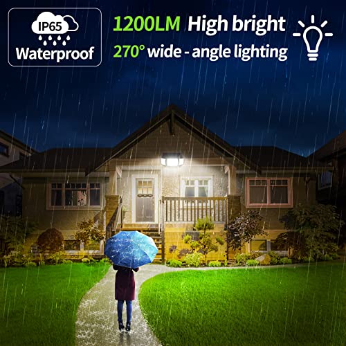 Intelamp Solar Outdoor Lights for Home Security and Illumination with Dual Motion Sensors