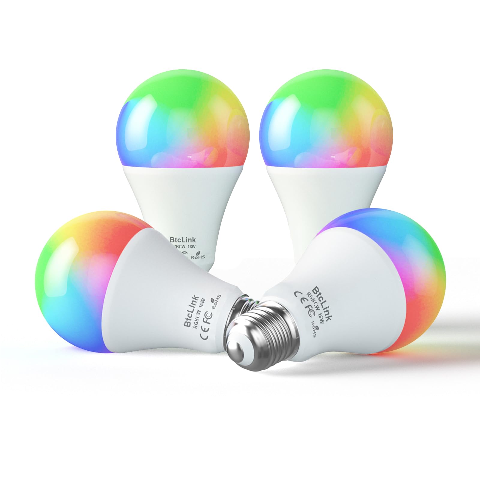 Smart LED Light Bulbs 150W Equivalent, 1600LM 16W Alexa Light Bulbs, A19 E26 Ultra Bright Color Changing |4 GHz WiFi Dim